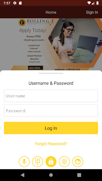 Run android online APK Rolling F Credit Union from MyAndroid or emulate Rolling F Credit Union using MyAndroid