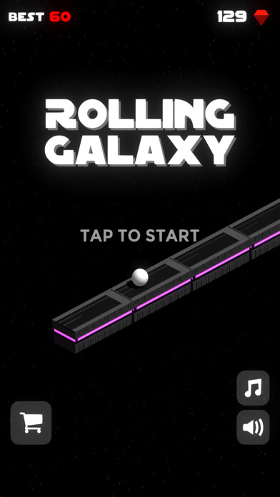 Emulate iPhone app Rolling Galaxy using MyAndroid