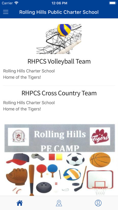 Emulate iPhone app Rolling Hills Charter School using MyAndroid
