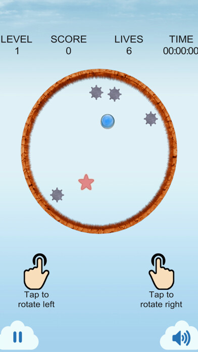 Emulate iPhone app Roll the wheel and the ball! using MyAndroid