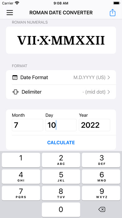 Emulate iPhone app Roman Date Converter using MyAndroid Emulate iPhone app Roman Date Converter using MyAndroid