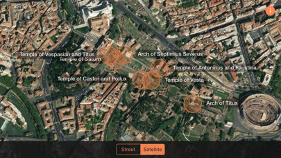 Emulate iPhone app Roman Forum Monuments 3D using MyAndroid