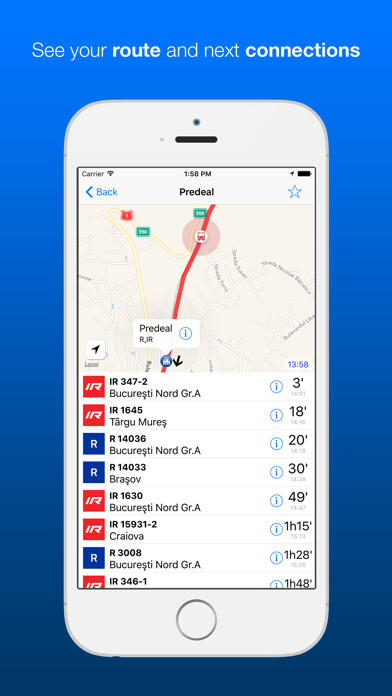 Emulate iPhone app Romanian Railways using MyAndroid