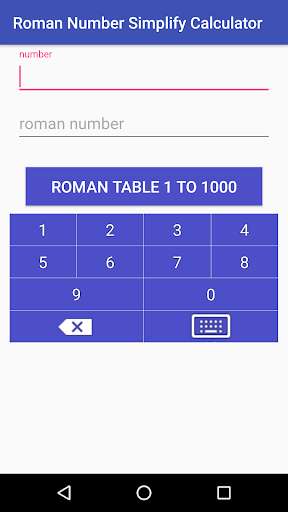 Run android online APK Roman Number Calculator from MyAndroid or emulate Roman Number Calculator using MyAndroid
