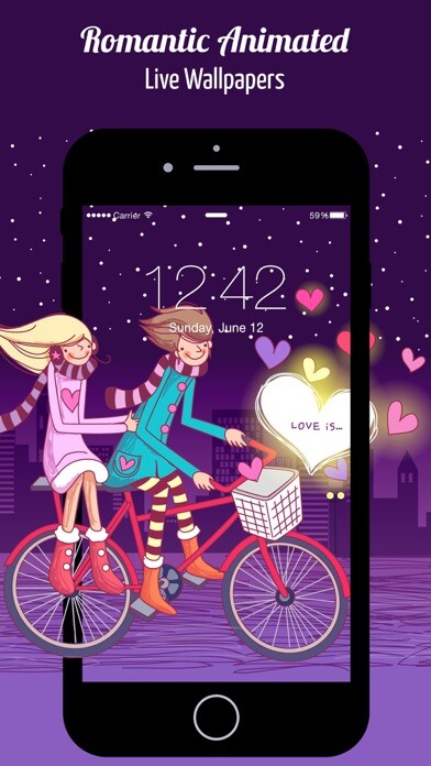 Emulate iPhone app Romantic Live Wallpapers -2019 using MyAndroid Emulate iPhone app Romantic Live Wallpapers -2019 using MyAndroid