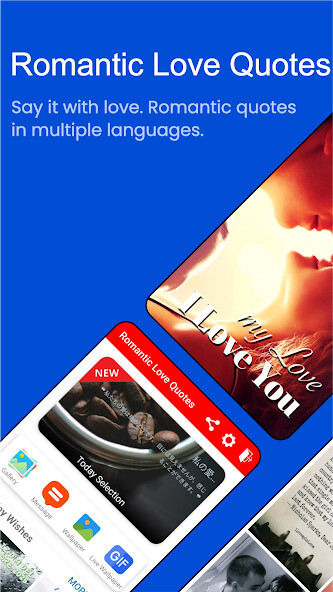 Emulate iPhone app Romantic Love Message Quotes . using MyAndroid