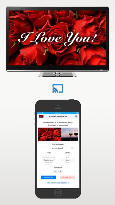 Emulate iPhone app Romantic Love Notes on TV using MyAndroid Emulate iPhone app Romantic Love Notes on TV using MyAndroid