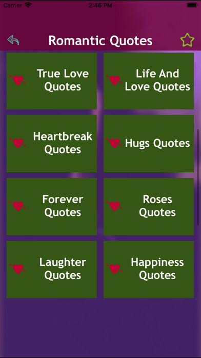 Emulate iPhone app Romantic Quotes Latest Status using MyAndroid