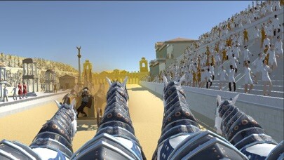 Emulate iPhone app Rome Circus Maximus: Chariot Race. Cardboard VR using MyAndroid