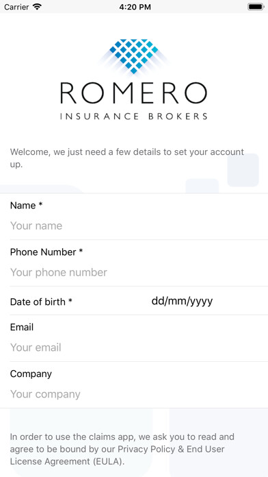 Emulate iPhone app Romero Insurance Brokers using MyAndroid Emulate iPhone app Romero Insurance Brokers using MyAndroid