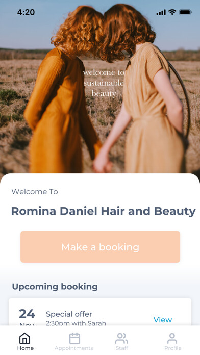 Emulate iPhone app Romina Daniel Hair and Beauty using MyAndroid Emulate iPhone app Romina Daniel Hair and Beauty using MyAndroid