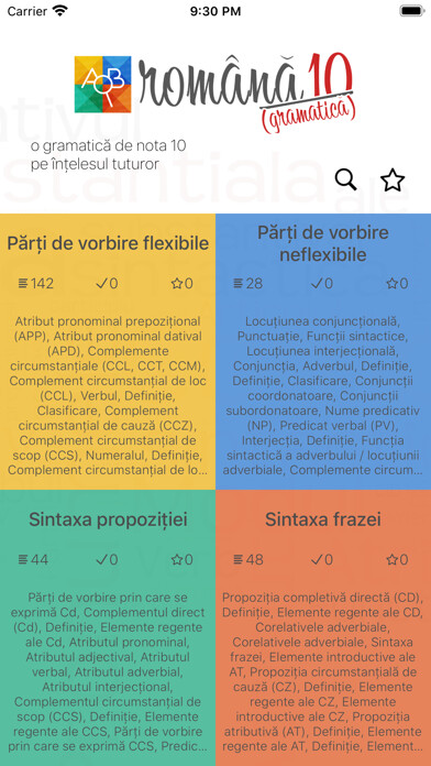 Emulate iPhone app Română10 Gramatică using MyAndroid Emulate iPhone app Română10 Gramatică using MyAndroid