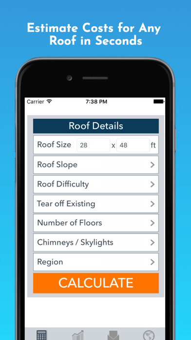 Emulate iPhone app Roof Calculator using MyAndroid Emulate iPhone app Roof Calculator using MyAndroid