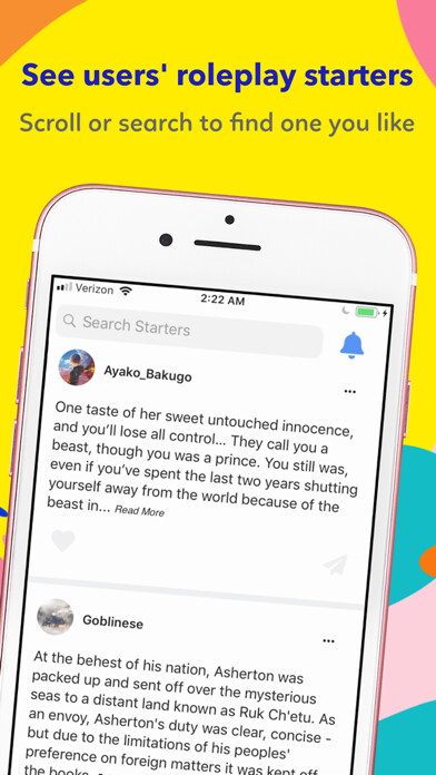 Emulate iPhone app Rook: Make Friends & Role Play using MyAndroid