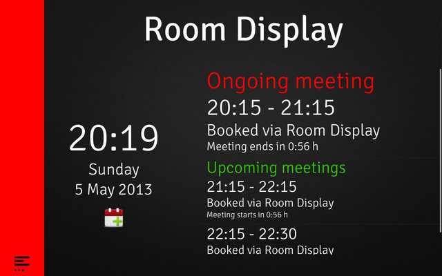 Emulate Android APK Room Display 3: Book a Meeting