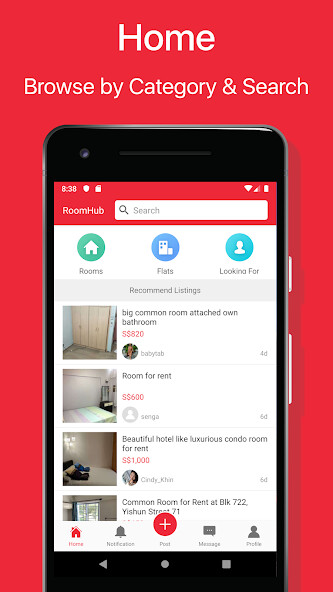Run android online APK RoomHub - Room Rental for Singapore  Malaysia from MyAndroid or emulate RoomHub - Room Rental for Singapore  Malaysia using MyAndroid