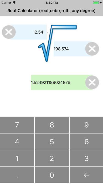 Emulate iPhone app Root of any degree Calculator using MyAndroid Emulate iPhone app Root of any degree Calculator using MyAndroid