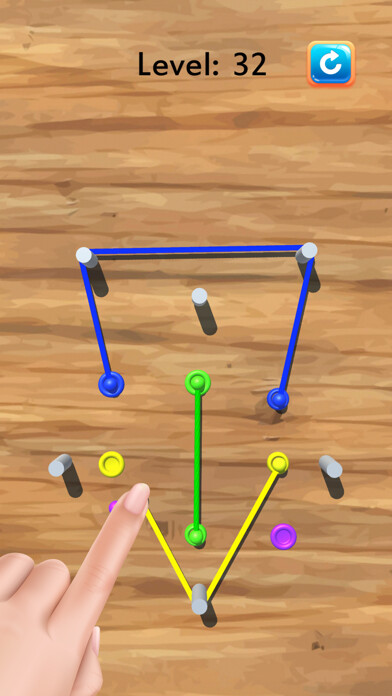 Emulate iPhone app Rope Connect - Swirl & Click using MyAndroid