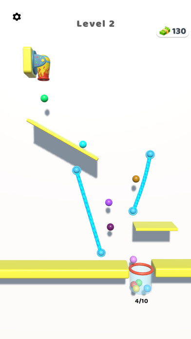Emulate iPhone app Rope Puzzle 3D using MyAndroid