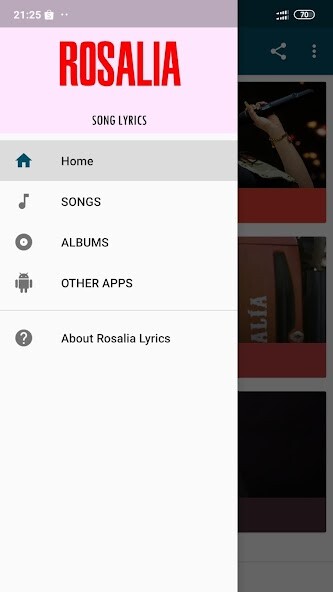 Run android online APK Rosalia Lyrics from MyAndroid or emulate Rosalia Lyrics using MyAndroid