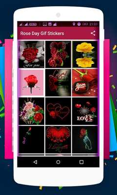 Emulate Android APK Rose Day Gif Stickers