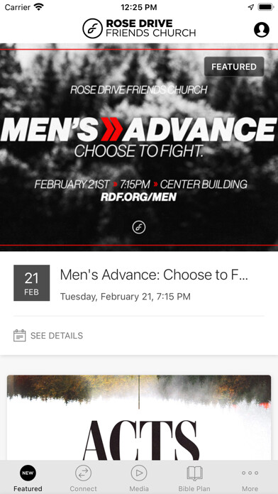 Emulate iPhone app Rose Drive Friends Church App using MyAndroid