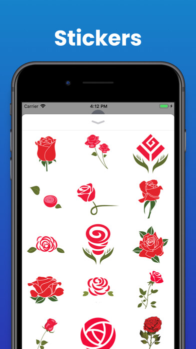 Emulate iPhone app Rose Flowers Stickers & emoji using MyAndroid Emulate iPhone app Rose Flowers Stickers & emoji using MyAndroid