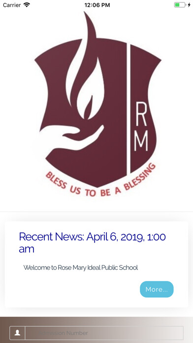 Emulate iPhone app Rose Mary Ideal Public School using MyAndroid