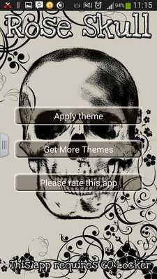 Emulate Android APK Rose Skull for GO Locker
