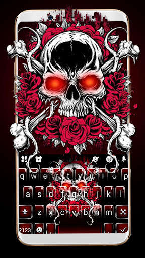 Run android online APK Roses Skull Tattoo Keyboard Theme from MyAndroid or emulate Roses Skull Tattoo Keyboard Theme using MyAndroid