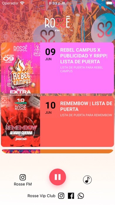 Emulate iPhone app Rosse FM using MyAndroid