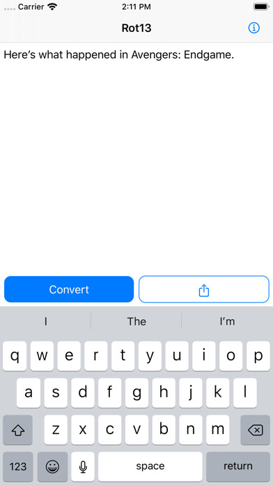 Emulate iPhone app Rot13 (Unix Flashback) using MyAndroid