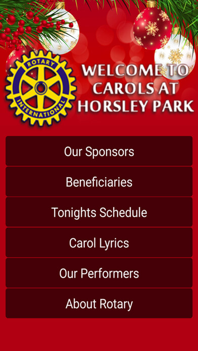 Emulate iPhone app Rotary Carols at Horsley Park using MyAndroid Emulate iPhone app Rotary Carols at Horsley Park using MyAndroid