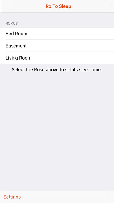 Emulate iPhone app Ro To Sleep:A Roku Sleep Timer using MyAndroid