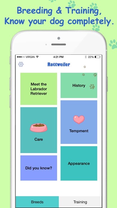 Emulate iPhone app Rottweiler Training & Breeding App using MyAndroid