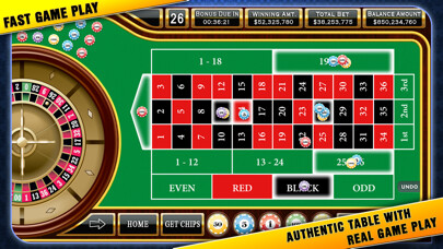 Emulate iPhone app Roulette - Casino Style using MyAndroid