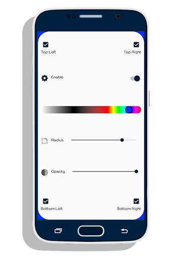 Run android online APK Round Corner Display from MyAndroid or emulate Round Corner Display using MyAndroid