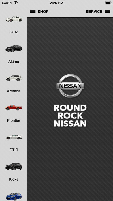 Emulate iPhone app Round Rock Nissan Dealer App using MyAndroid