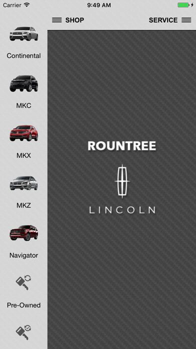 Emulate iPhone app Rountree Lincoln using MyAndroid