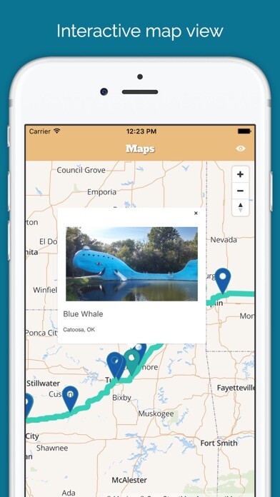 Emulate iPhone app Route 66 Road Trip Guide using MyAndroid Emulate iPhone app Route 66 Road Trip Guide using MyAndroid