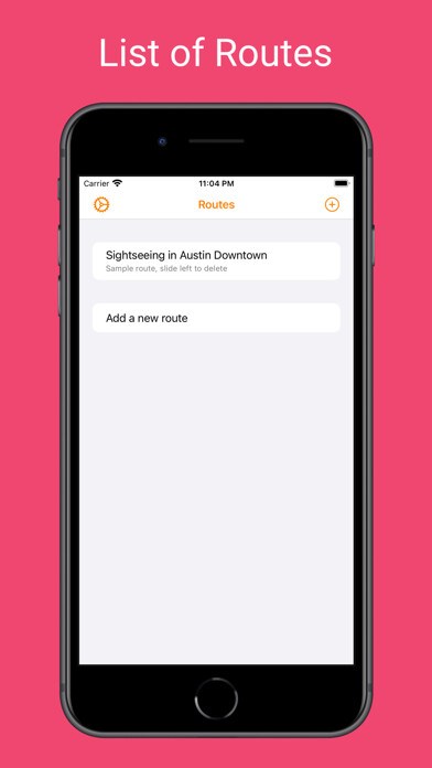 Emulate iPhone app Route-Finder using MyAndroid