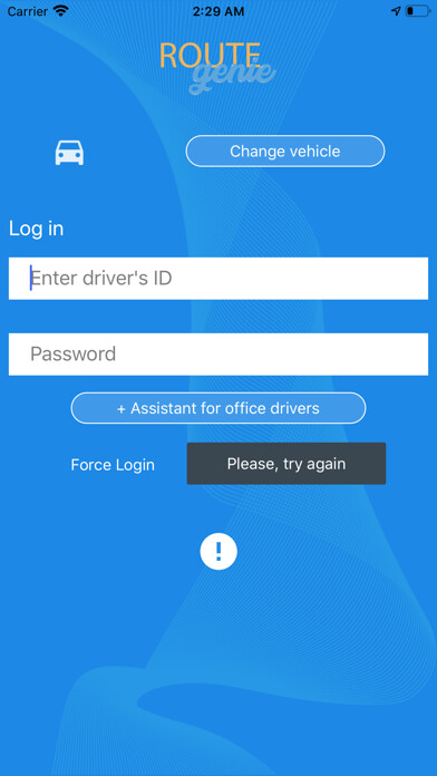 Emulate iPhone app RouteGenie Driver App using MyAndroid