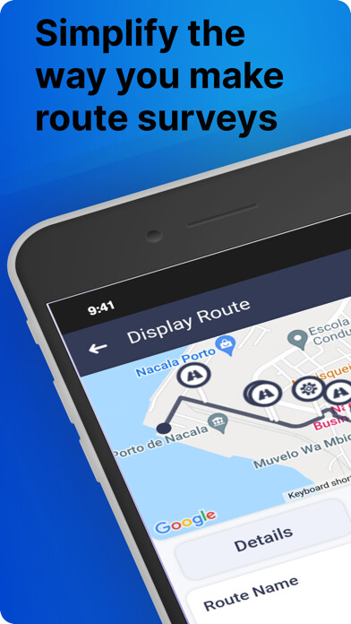 Emulate iPhone app Route Survey App using MyAndroid Emulate iPhone app Route Survey App using MyAndroid