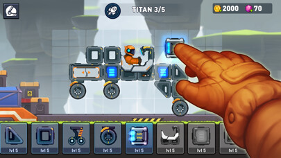 Emulate iPhone app Rovercraft 2: Race a space car using MyAndroid