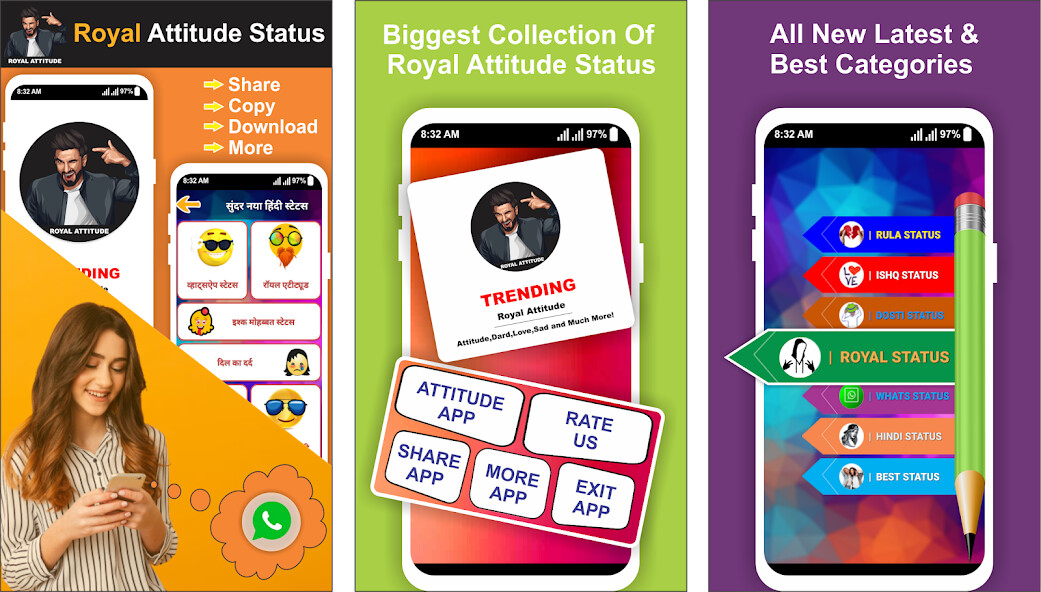 Run android online APK Royal Attitude Status 2022 from MyAndroid or emulate Royal Attitude Status 2022 using MyAndroid