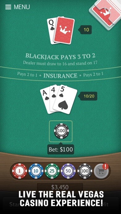 Emulate iPhone app Royal Blackjack Casino 21 using MyAndroid