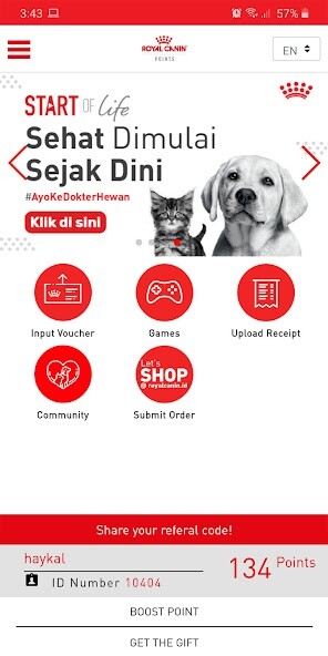 Run android online APK Royal Canin Points from MyAndroid or emulate Royal Canin Points using MyAndroid