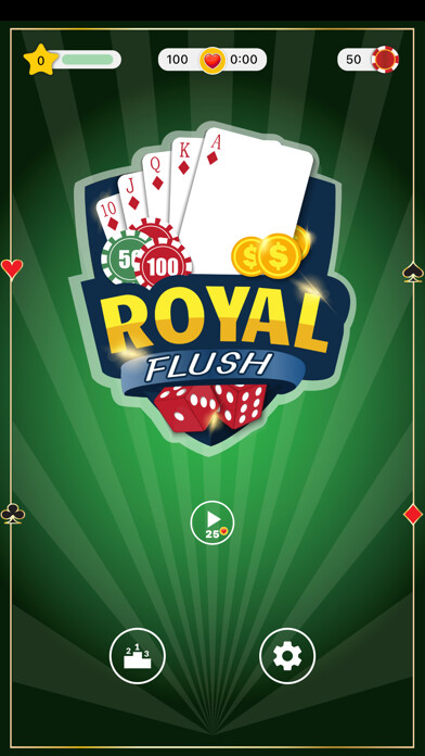 Emulate iPhone app Royal Flush Card Solitaire using MyAndroid
