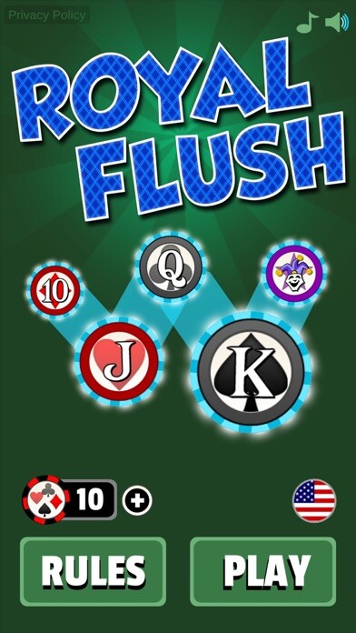 Emulate iPhone app Royal Flush Game using MyAndroid