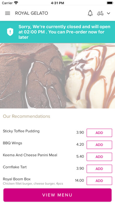 Emulate iPhone app ROYAL GELATO using MyAndroid Emulate iPhone app ROYAL GELATO using MyAndroid